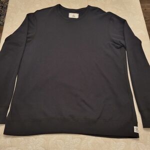 Reigning Champ Black Crewneck Sweater XXL Made in Canada